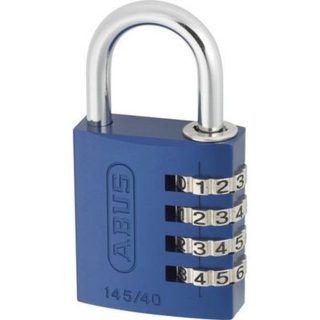 Cadenas à combinaison aluminium 145/40 bleu, câble antivol 1,8 m - modèle 48807