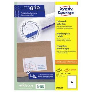 Avery-Zweckform étiquettes universelles 105 x 148 mm, 880 pcs papier blanc