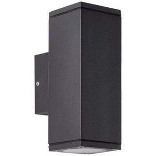 Applique murale extérieure bi-directionnelle Hally 20W GU10 IP44 l.6 x H.15,5 x P.8,8 cm gris anthracite Brilliant