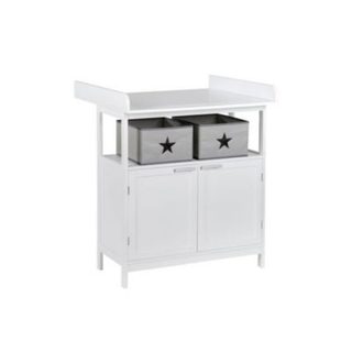 Commode à langer ROBA Hamburg 2 portes 2 boîtes blanc bois clair