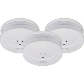 Pack de 3 détecteurs de fumée à pile 9V, alarme 85 dB, testés EN 14604