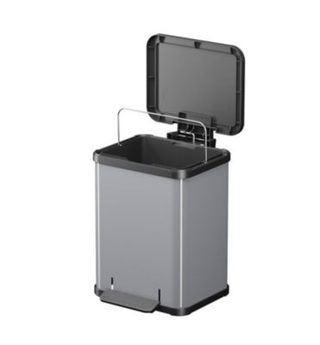 Poubelle de cuisine à pédale 20L Hailo Öko Uno Plus M Coloris - Argent