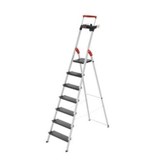 Escabeau de sécurité pliable en aluminium 7 marches larges Hailo L100