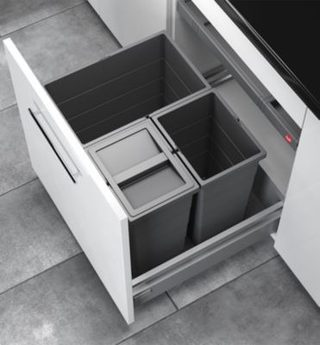 Poubelle de cuisine encastrable AS Allegro S380 28L + 2x13L Hailo