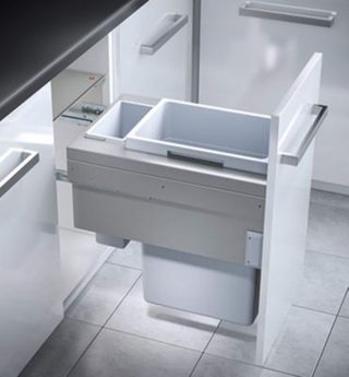 Poubelle de cuisine tri sélectif 2 bacs encastrable 45L (38+7) Hailo Euro Cargo