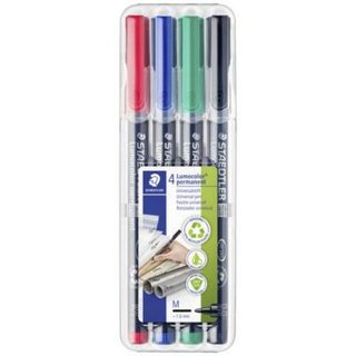 Staedtler Lumocolor permanent M DRY SAFE 317 WP4 - marqueur permanent multicolore 0,6 mm