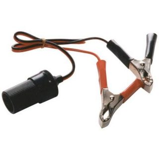 Prise de courant 12/24 V avec bornes de batterie et câble 40 cm, charge max. 8 A