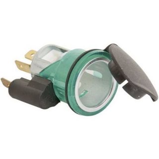Prise allume-cigare encastrable avec cache étanche, éclairage LED et compatibilité 12/24 V
