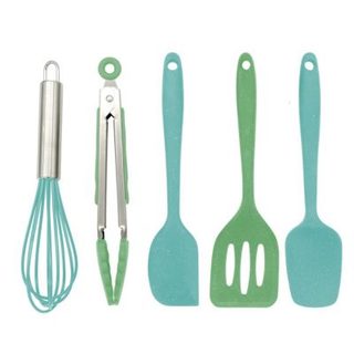 5 ustensiles de cuisine pour enfants en silicone Fackelmann Mini Monster