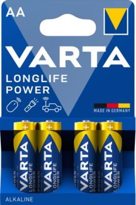 Varta Pile Alcaline AA Longlife Power Pack de 4 pièces