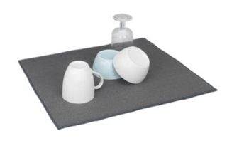 Tapis égouttoir à vaisselle en tissu Wenko gris