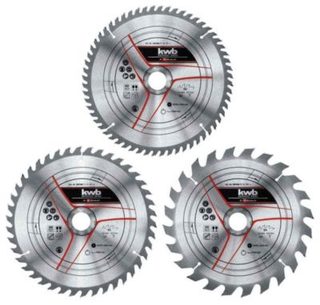 KWB by Einhell Set de lames pour scie sur table, diamètre 250x30x3,0mm
