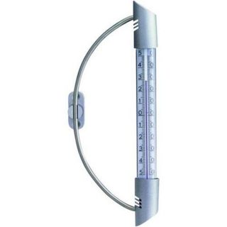 Thermomètre de fenêtre analogique Orbis 14.6015 argent, fixation incluse.