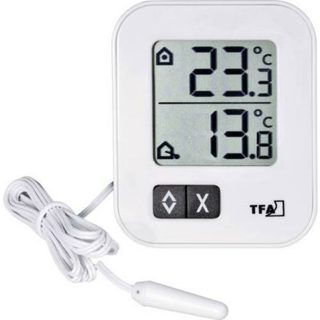 Thermomètre TFA Dostmann 30.1043.02 blanc - min/max avec capteur filaire 1,5 m