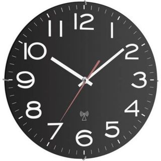 Horloge murale radiopilotée 30 cm TFA Dostmann modèle 60.3509 noir