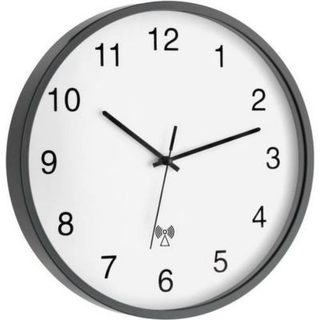 Horloge murale radiopilotée 30,2 cm cadran blanc boîtier anthracite 60.3511.10