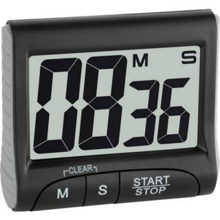 TFA Dostmann 38.2021.01 - Minuteur numérique noir, compact et précis