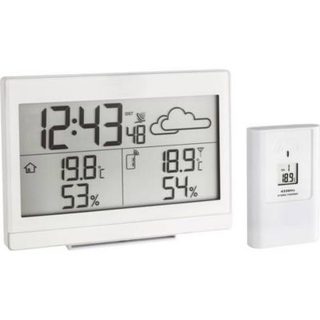 Station météo radiopilotée numérique CASA 35.1135.02 blanc - température, humidité et prévisions météo