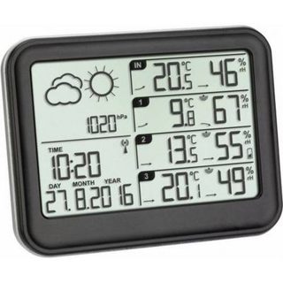Station météo radiopilotée numérique 35.1142.01 noir - température, humidité, pression, 3 capteurs max.