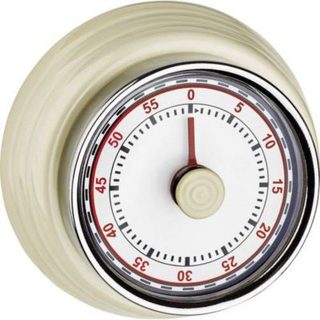 Minuterie de cuisine analogique en métal TFA Dostmann 38.1037.09 - réglage 0-60 minutes, mécanisme mécanique sans pile