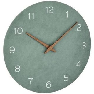 Horloge murale analogique 60.3054.04 à quartz, cadran MDF 29,7 cm, finition jade-vert