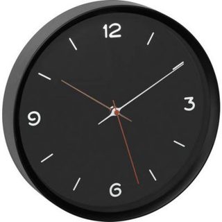 Horloge murale à quartz 30,9 cm bleu pétrole, fonctionnement silencieux