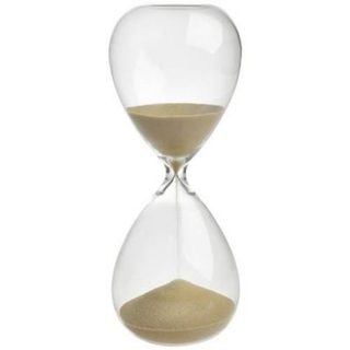 TFA Dostmann sablier décoratif or et transparent, minuterie 15 minutes, 190 mm hauteur