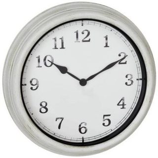 Horloge murale Outdoor TFA Dostmann 60.3067.02 à quartz, diamètre 38 cm, blanc