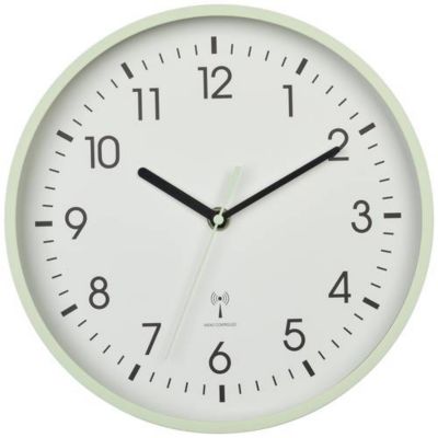 Horloge murale radiopilotée TFA Dostmann 60.3550.04 24,5 cm menthe