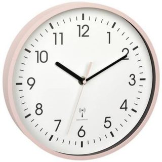 Horloge murale radiopilotée TFA Dostmann 60.3550.16, cadran 24,5 cm, couleur rose