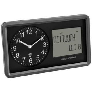Horloge radiopilotée TFA Dostmann 60.3552.01 25,4 cm - analogique avec calendrier.