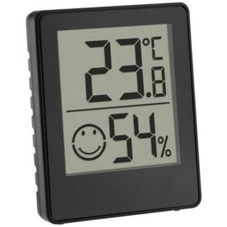 Lot de 3 thermo-hygromètres numériques compacts noir, affichage confort et piles incluses