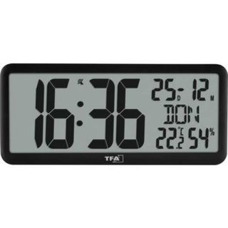 Horloge murale numérique XL TFA Dostmann 60.4525.01 radiopilotée 356 x 161 mm