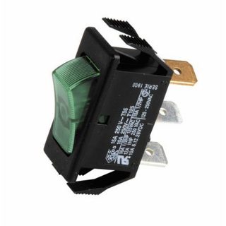 Interrupteur unipolaire noir/lumineux vert- GEMINOX - 87168121620