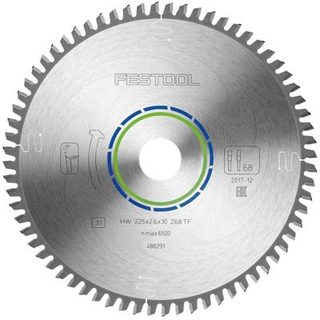 Lame de scie spéciale 225x2,6x30 TF68 pour panneaux durs et fibrociment - DFA41098