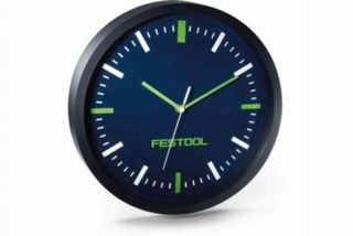 Horloge FESTOOL à piles, diamètre 30 cm, mécanisme Sweep silencieux, noire - 498385