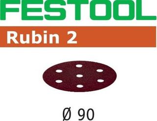 Abrasifs FESTOOL Rubin 2 STF D90/6 P80 - Boîte de 50 disques abrasifs