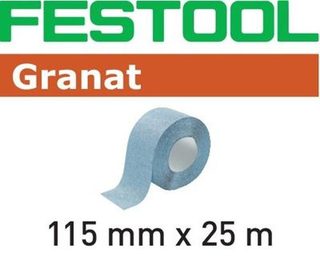 Abrasif en rouleau FESTOOL GRANAT 115 mm x 25 m, grain P180 - 201109