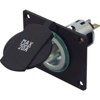 Prise allume-cigare ProCar Power 12/24 V, 20 A, montage facile avec cache de protection
