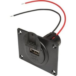 Prise USB encastrable ProCar 12/24 V vers 5 V, charge 3 A, plaque de montage incluse