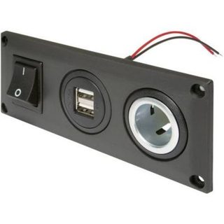 Prise allume-cigare ProCar avec double USB-A commutable, entrée 12/24 V, sortie USB 5 V, protections intégrées