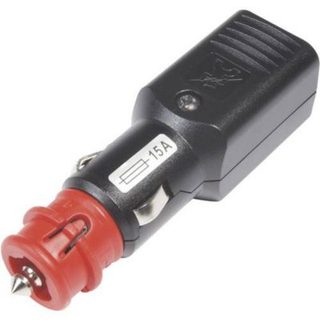 Connecteur universel 15 A pour prise allume-cigare, décharge de traction guidée, fusible amovible (12/24 V)