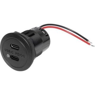 ProCar Power double USB-C PD/QC EV avec LED, 2x 30 W, 12/24 V