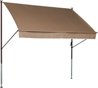 Store banne Style avec manivelle - pour la protection solaire - montage sans perçage ni chevilles - 400 cm, taupe