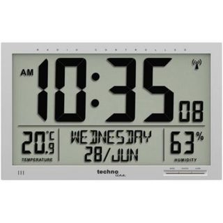 Horloge murale radiopilotée Techno Line WS 8013 36,9 x 22,9 cm - grand écran LCD