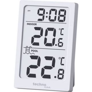 Thermomètre de piscine numérique WS9079 avec station et capteur - IP67, transmission radio
