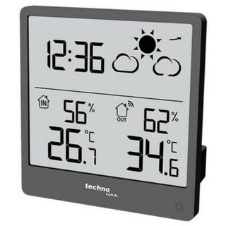 Techno Line WS9138 Station météo radiopilotée compacte, température et humidité int./ext., prévisions