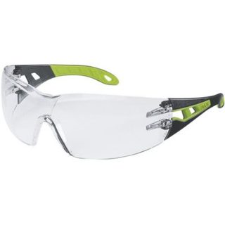 Lunettes de protection Pheos noir/vert, verres clairs polycarbonate, anti-rayures et anti-buée