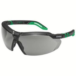 uvex i-5 9183041 Lunettes de protection noir, vert - verres gris UV400 confort prolongé