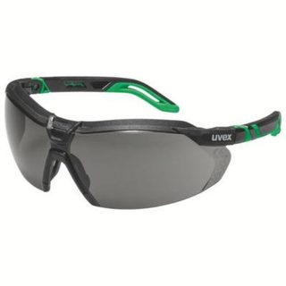 uvex i-5 9183043 lunettes de protection noir, vert - verres gris, EN 166:2001 EN 169